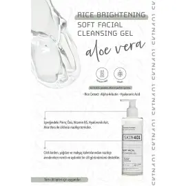 Skin401 Rice Brightening Soft Facial Cleansing Gel - Pirinç Özlü Temizleme Jeli 200ml - 3