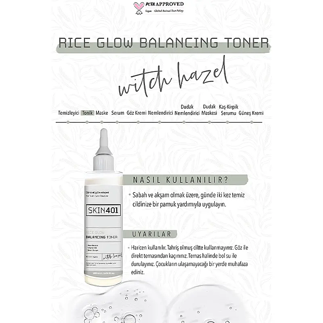 Skin401 Rice Glow Balancing Toner - Pirinç Özlü Tonik 200ml - 4