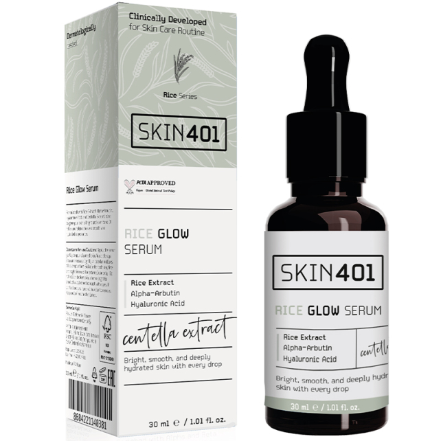 Skin401 Rice Glow - Pirinç Özlü Aydınlatıcı Etkili Serum 30ml - 2