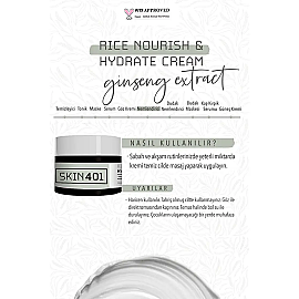 Skin401 Rice Nourish Hydrate Silky Cream - Pirinç Özlü Nemlendirici Krem 50ml - 4