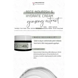 Skin401 Rice Nourish Hydrate Silky Cream - Pirinç Özlü Nemlendirici Krem 50ml - 4