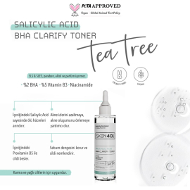 Skin401 Salicylic Acid BHA Clarify Toner - Gözenek ve Siyah Nokta Karşıtı Tonik 200ml - 3