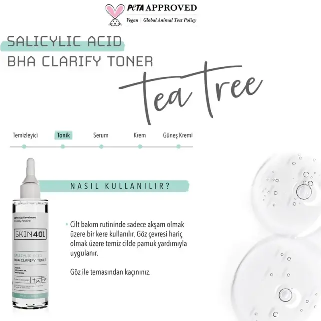 Skin401 Salicylic Acid BHA Clarify Toner - Gözenek ve Siyah Nokta Karşıtı Tonik 200ml - 4