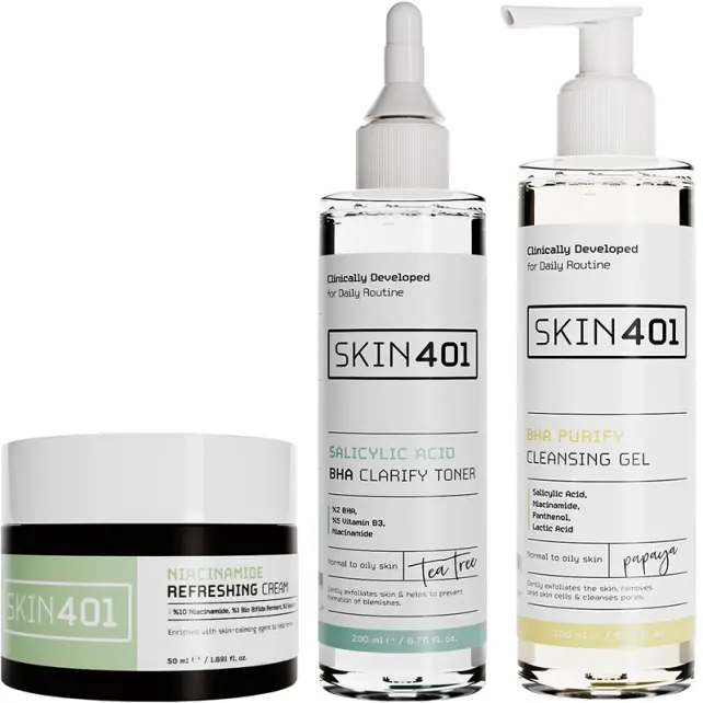 Skin401 Sivilce Oluşumunu Önlemeye ve Gözenek Görünümü Azaltmaya Yardımcı Bakim Seti - 1