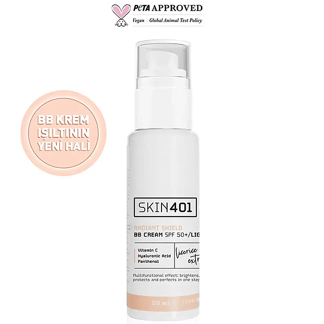Skin401 Skin Radiant Shield BB Cream SPF 50+ Renkli Nemlendirici Light Tone/Açık Cilt Tonu 50ml - 2