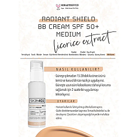 Skin401 Skin Radiant Shield BB Cream SPF 50+ Renkli Nemlendirici Medium Tone/Orta Cilt Tonu 50ml - 4