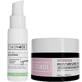 Skin401 Yoğun Nemlendirici ve Mineral Filtreli Güneş Kremi Seti - Skin401