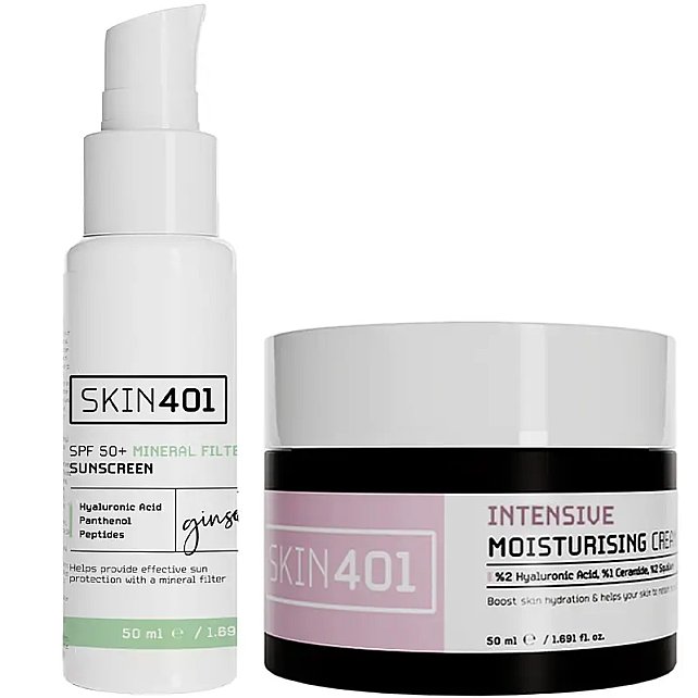 Skin401 Yoğun Nemlendirici ve Mineral Filtreli Güneş Kremi Seti - 1