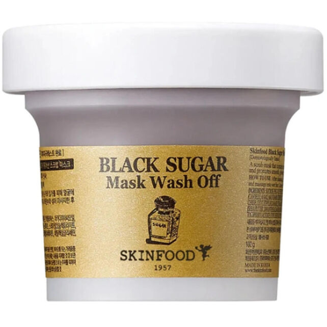 Skinfood Black Sugar Mask Wash Off - Esmer Şeker Yüz Maskesi 100g - 1