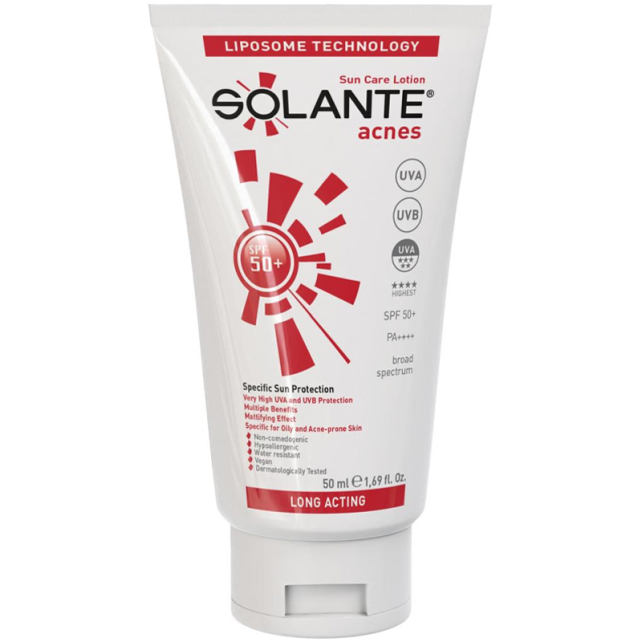 Solante Acnes Lotion SPF 50 + Yağlı Cilt Güneş Koruyucu 50ml - 1