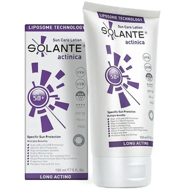 Solante Actinica Lotion SPF 50+ Hassas Cilt Güneş Losyonu 150ml - 1