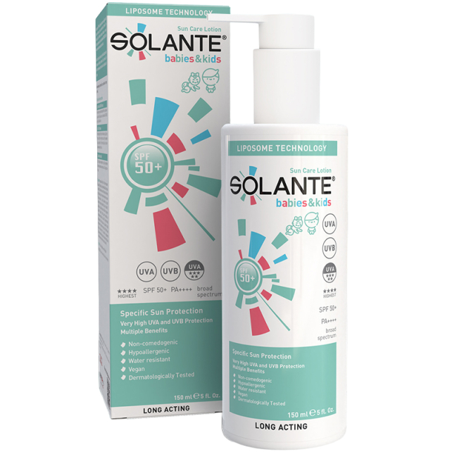 Solante Babies And Kids Sun Care Lotion SPF 50+ Bebek ve Çocuk Güneş Koruyucu Losyon 150ml - 1