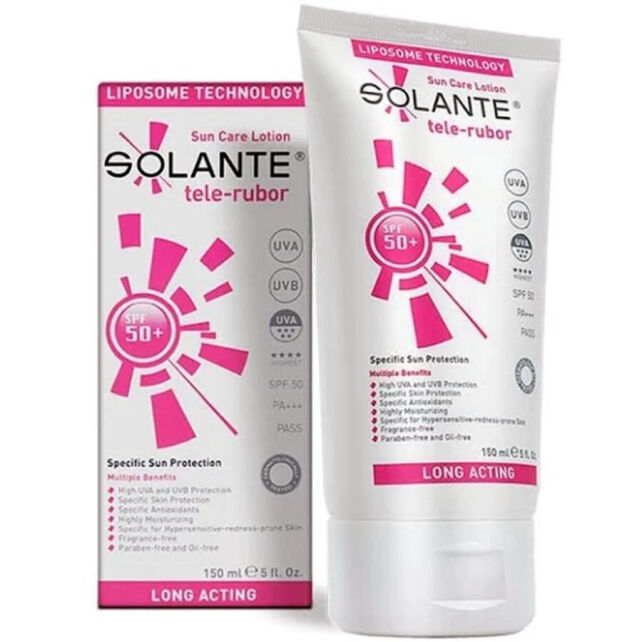 Solante Tele-Rubor Lotion SPF 50 + Hassas Cilt Güneş Koruyucu Losyon 150ml - 1