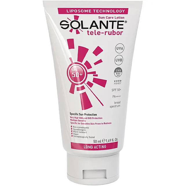 Solante Tele - Rubor Lotion SPF 50 + Hassas Cilt Güneş Koruyucu Losyon 50ml - 1