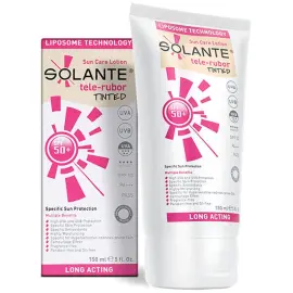 Solante Tele-Rubor Lotion Tinted SPF 50 + Hassas Cilt Renkli Güneş Koruyucu Losyon 150ml - Solante