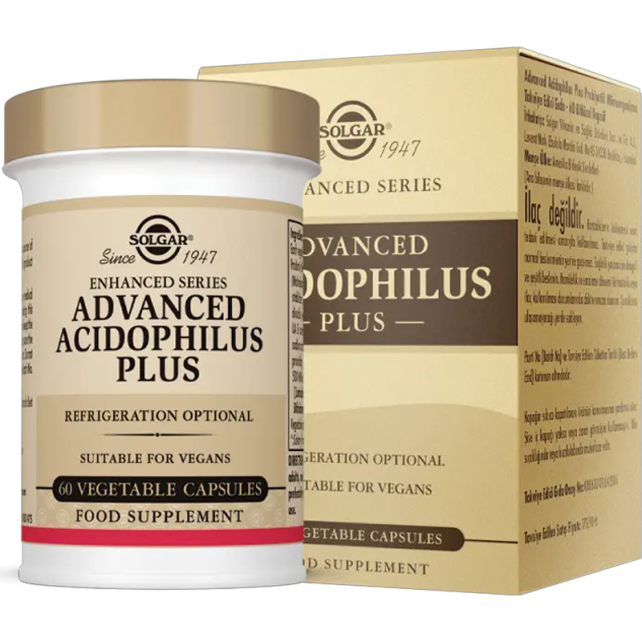 Solgar Advanced Acidophilus Plus Takviye Edici Gıda 60 Kapsül - 1