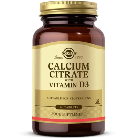 Solgar Calcium Citrate Vitamin D3 - Takviye Edici Gıda 60 Tablet - Solgar