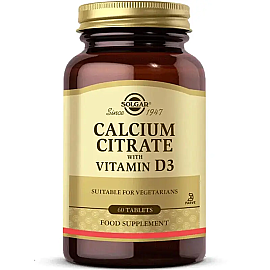 Solgar Calcium Citrate Vitamin D3 - Takviye Edici Gıda 60 Tablet - Solgar