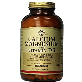Solgar Calcium Magnesium Vitamin D3 Takviye Edici Gıda 150 Tablet - Solgar