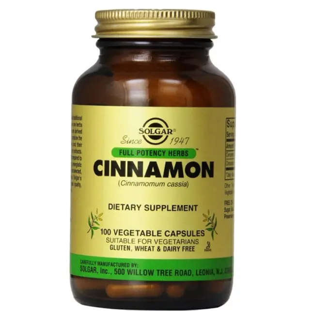 Solgar Cinnamon Takviye Edici Gıda 100 Kapsül - 1