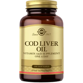 Solgar Cod Liver Oil Vitamins Takviye Edici Gıda 100 Kapsül - Solgar