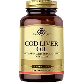 Solgar Cod Liver Oil Vitamins Takviye Edici Gıda 100 Kapsül - Solgar