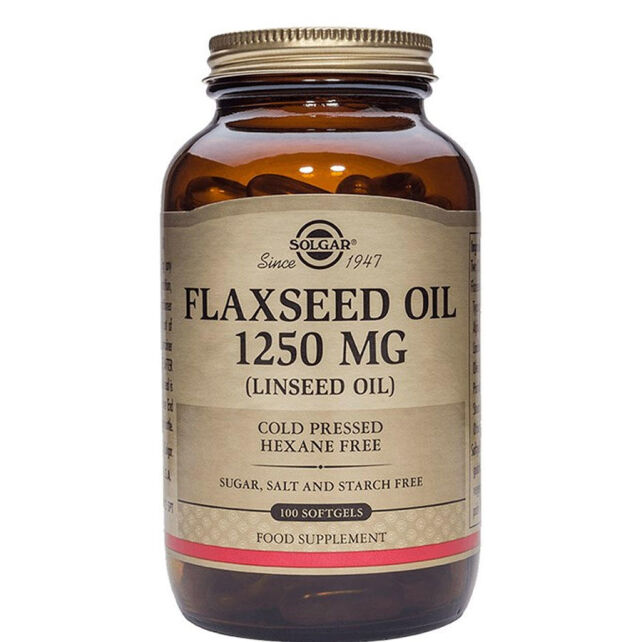 Solgar Flaxseed Oil Takviye Edici Gıda 1250mg/100 Softjel - 1