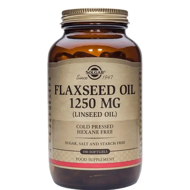 Solgar Flaxseed Oil Takviye Edici Gıda 1250mg/100 Softjel - 1