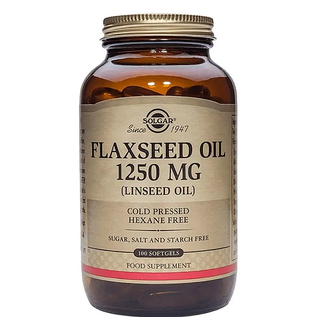 Solgar Flaxseed Oil Takviye Edici Gıda 1250mg/100 Softjel - 1