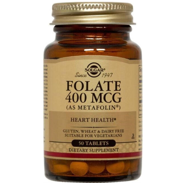 Solgar Folate Metafolin Takviye Edici Gıda 400mcg/50 Tablet - 1