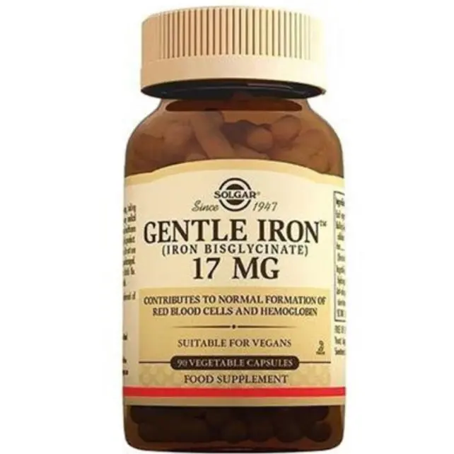 Solgar Gentle Iron Takviye Edici Gıda 17mg/90 Kapsül - 1