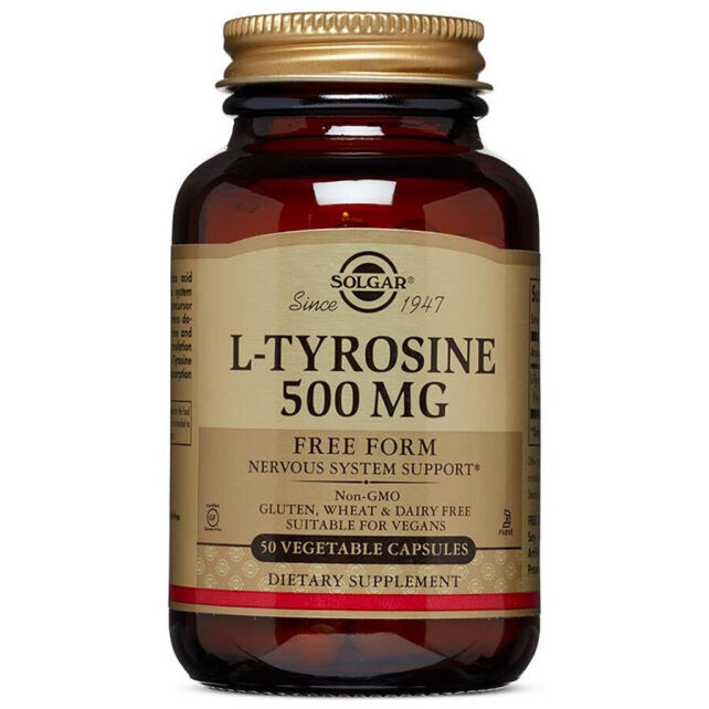 Solgar L-Tyrosine 500 MG Takviye Edici Gıda 50 Kapsül - 1