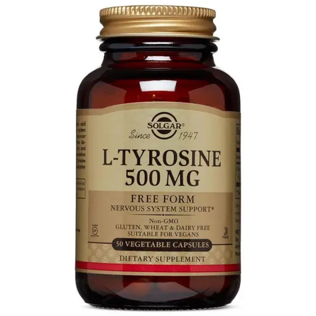 Solgar L-Tyrosine 500 MG Takviye Edici Gıda 50 Kapsül - 1