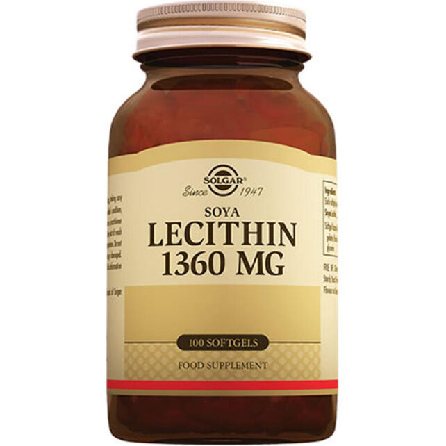Solgar Lecithin 1360 mg Takviye Edici Gıda 100 Kapsül - 1