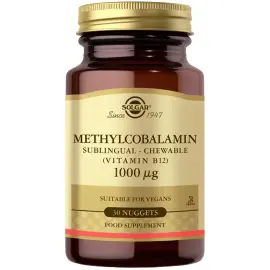 Solgar Methylcobalamin Vitamin B12 Takviye Edici Gıda 1000mcg/30 Tablet - 1
