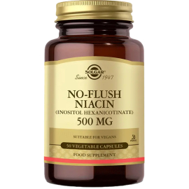 Solgar No Flush Niacin Takviye Edici Gıda 500mg/50 Kapsül - Solgar