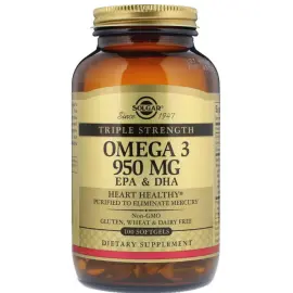Solgar Omega 3 950mg EPA & DHA Takviye Edici Gıda 100 Kapsül - Solgar