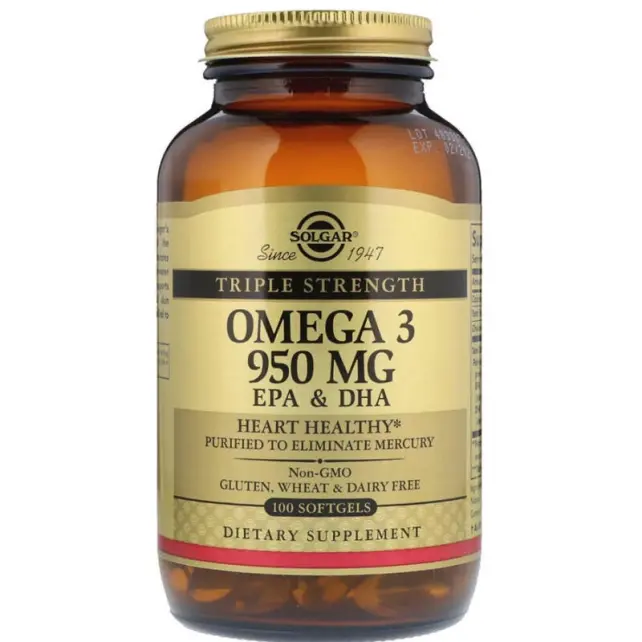 Solgar Omega 3 950mg EPA & DHA Takviye Edici Gıda 100 Kapsül - 1