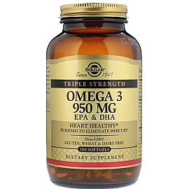 Solgar Omega 3 950mg EPA & DHA Takviye Edici Gıda 100 Kapsül - Solgar