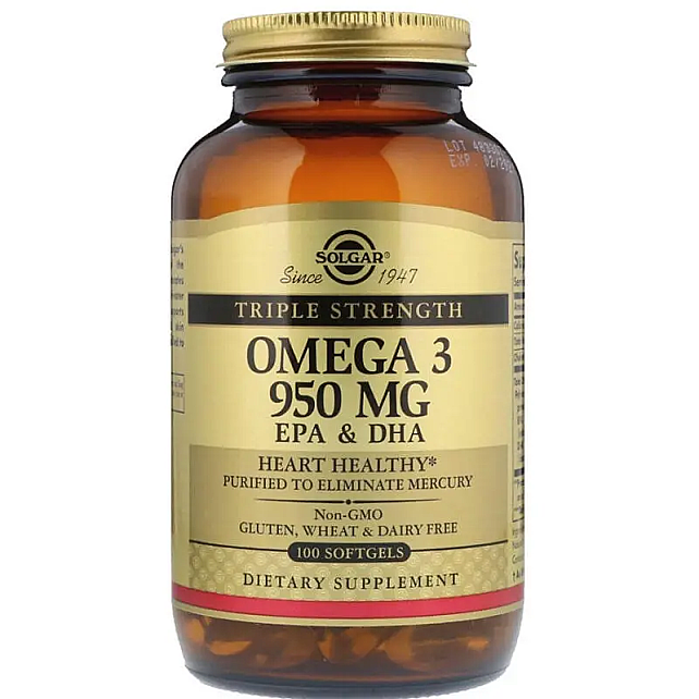 Solgar Omega 3 950mg EPA & DHA Takviye Edici Gıda 100 Kapsül - 1