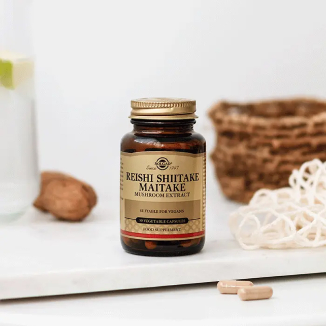 Solgar Reishi Shiittake Maitake Extract Takviye Edici Gıda 50 Kapsül - 2