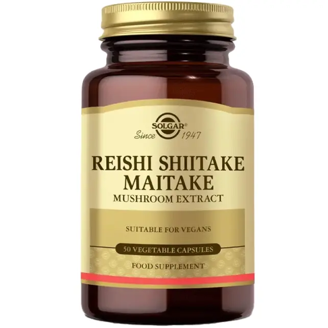 Solgar Reishi Shiittake Maitake Extract Takviye Edici Gıda 50 Kapsül - 1