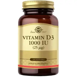 Solgar Vitamin D3 1000IU Takviye Edici Gıda 25mg/100 Kapsül - Solgar