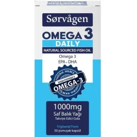 Sorvagen Omega 3 Daily Saf Balık Yağı Takviye Edici Gıda 50 Yumuşak Kapsül - Sorvagen