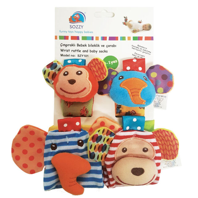Sozzy Toys Çıngıraklı Çorap ve Bileklik Seti - Maymun - 1