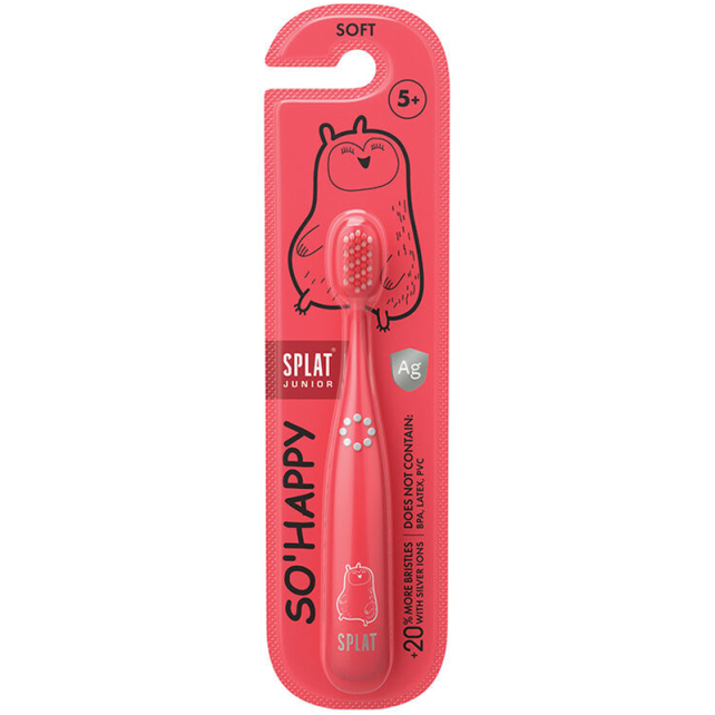 Splat Junior So Happy Çocuk Diş Fırçası Soft - Kırmızı 5+ Yaş - 1