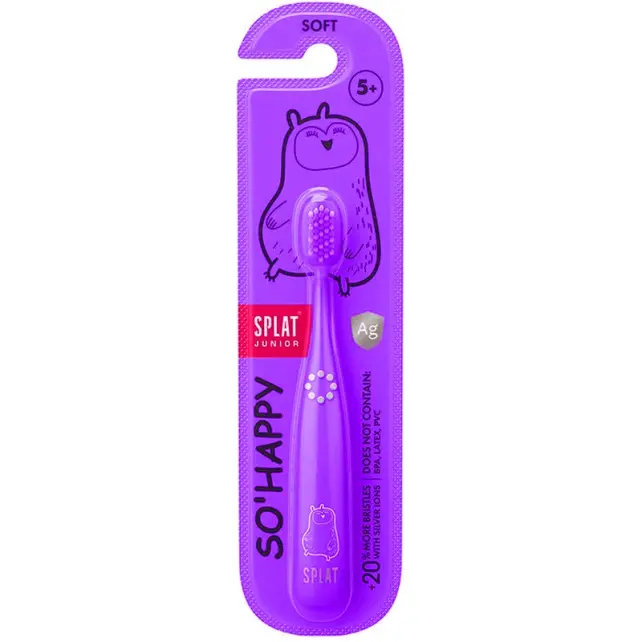 Splat Junior So Happy Çocuk Diş Fırçası Soft - Mor 5+ Yaş - 1