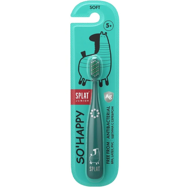 Splat Junior So Happy - Çocuk Diş Fırçası Soft - Turkuaz 5+ Yaş - 1
