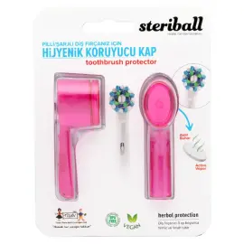 Steriball Şarjlı Diş Fırçası Hijyenik Koruyucu Kap - Pembe 2'li - Steriball