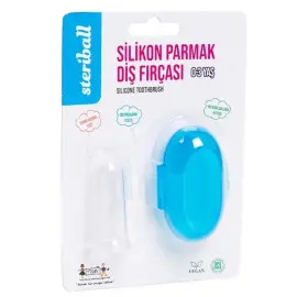Steriball Silikon Parmak Diş Fırçası - Mavi - 1